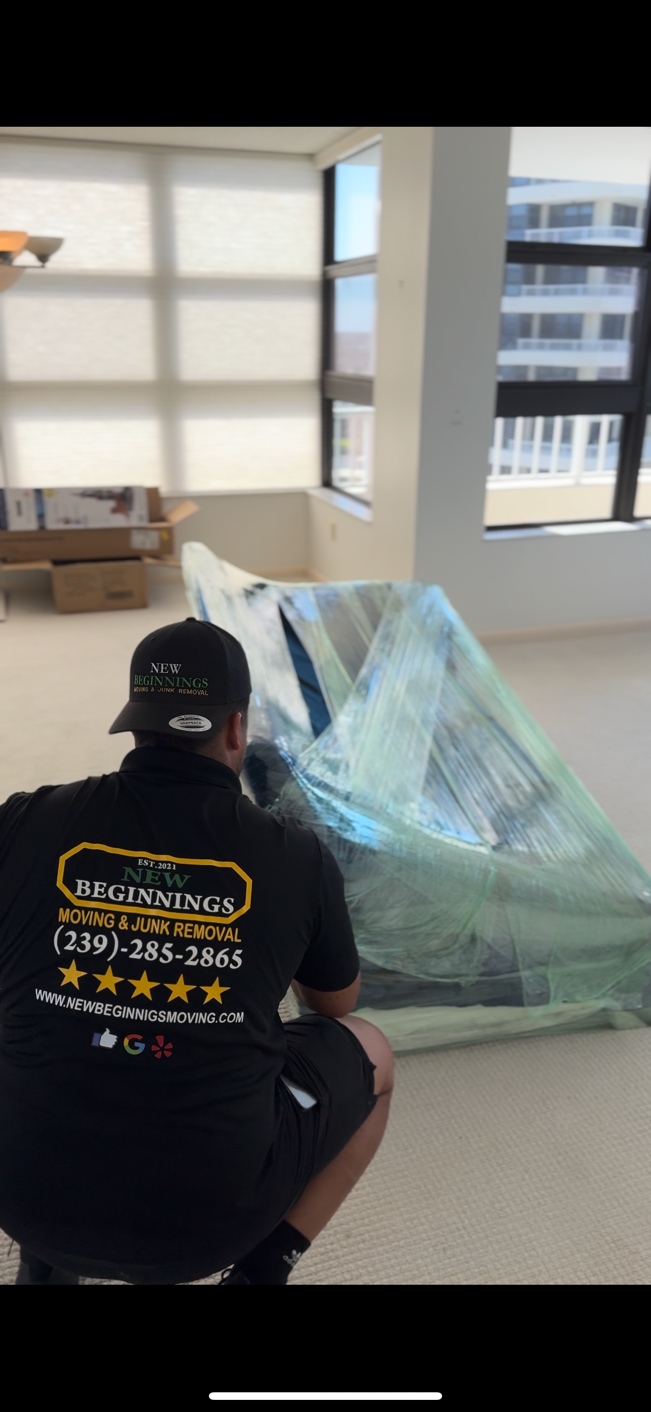 Furniture wrapped with care