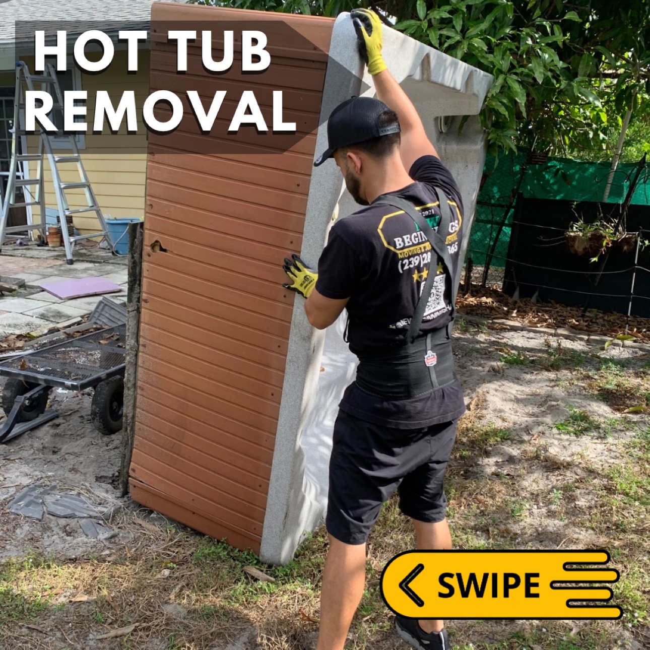 Hot tub removal by New Beginnings